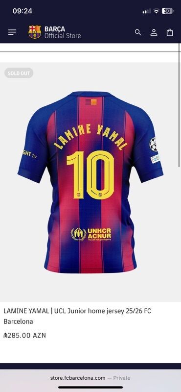 Pencəklər: Barcelona Lamine Yamal 25/26 orginal forma barsa storeden alınıb