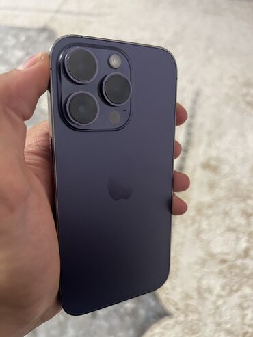 apple 14 pro max цена бишкек: IPhone 14 Pro, Колдонулган, 128 ГБ, Deep Purple, Коргоочу айнек, 84 %