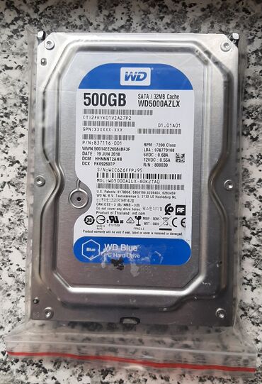 Sərt disklər (HDD): Sərt disk (HDD) Western Digital (WD), 256 GB, İşlənmiş