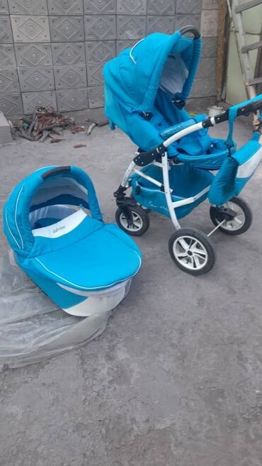 байковое одеяло для новорожденных: Коляска, цвет - Голубой