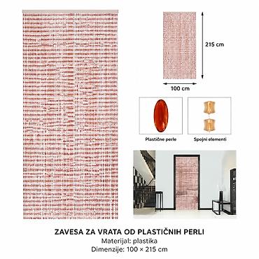 KMT Plastična zavesa od perli 65 kom – 296425 Dekorativna zavesa za