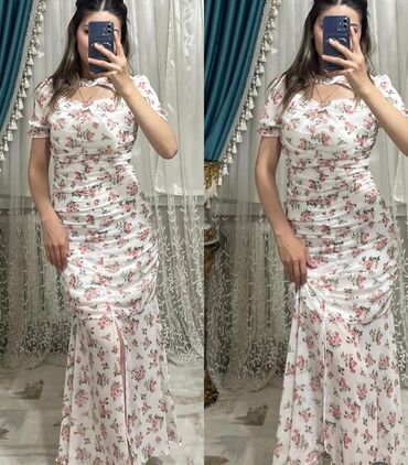 платья подростковые: Кече көйнөгү, Суу периси, Узун модель, Жеңдери жок, M (EU 38)