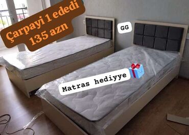 Təknəfərlik uşaq çarpayıları: Sifarişlə və yeni çarpayi 135_azn. ölçü 2m×90sm. Matras 🎁 rəng seçimi