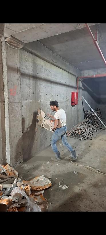 Beton işləri: Beton kəsimi və deşmə xidməti - Armaturlu beton, dəmir-beton, daş və — 2