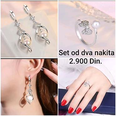neo sat: Elegantni posrebreni set od hirurskog čelika od dva nakita – 2.900 — 2
