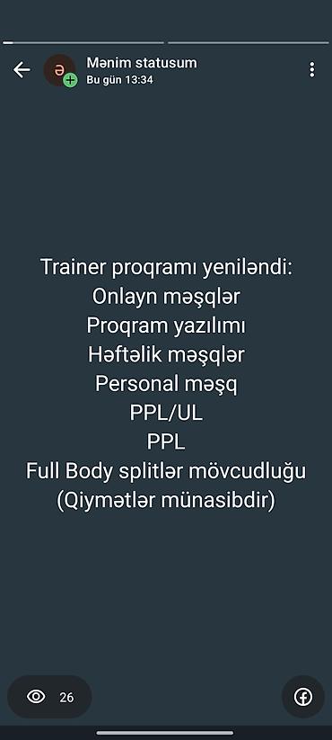 xiaomi redmi note 11s: Yenilənmiş Trainer xidməti – fərdi və onlayn məşq proqramları Təklif — 1
