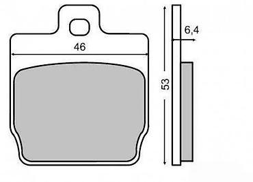 palete 7: Predmet: Set kočionih pločica za motor – dimenzije 46 x 53 x 6,4 mm — 2