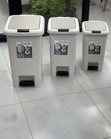 Хозтовары: Комплект педальных урн Waste Bin - Объемы на выбор: 20 л, 30 л, 45 л — 1