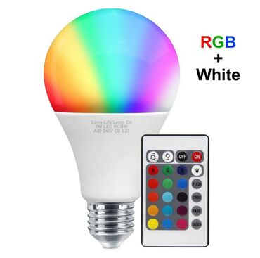 Осветительные приборы: Rgb светодиодная лампа a80-265v бишкек rgb led лампа с