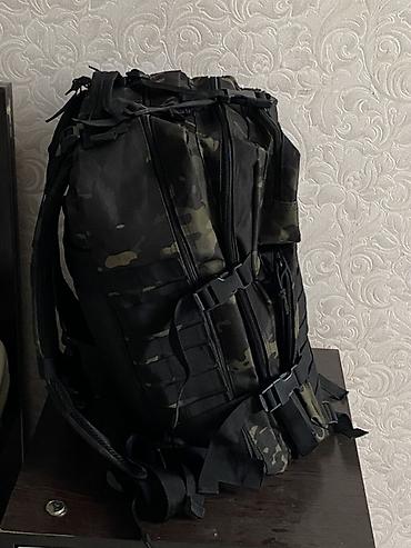 Рюкзактар: Тактический рюкзак с системой MOLLE, камуфляж (чёрный/мультикам) — 3