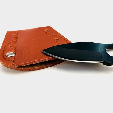 тычковый нож: Мини-нож резак в кожаном чехле, маленький переносной нож для