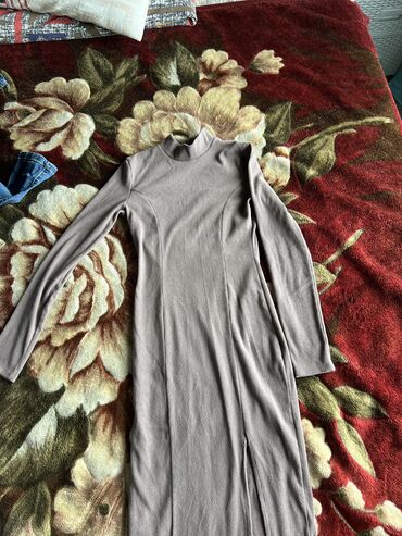 блузка женская размер м: Повседневное платье, Осень-весна, Длинная модель, Лапша, XL (EU 42)