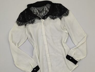 białe eleganckie bluzki z długim rękawem: Blouse, S (EU 36), condition - Good