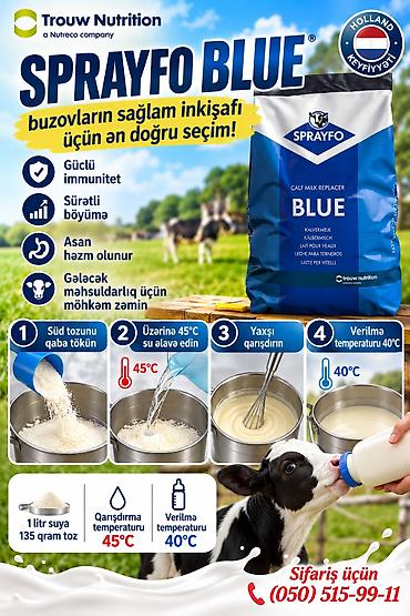 SPRAFYO BLUE – buzov süd əvəzedicisi/quru süd/buzov üçun quru lalafo.az -da SPRAFYO BLUE – buzov süd əvəzedicisi/quru süd/buzov üçun quru