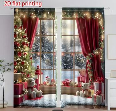 Ostali proizvodi za kuću: Novogodišnje zavese Dimenzije 150x60cm Cena 1700din/2kom kao na slici — 12