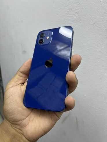 прокат морозильника: IPhone 12, Колдонулган, 128 ГБ, Көк, Заряддоочу түзүлүш, Каптама, 77 %