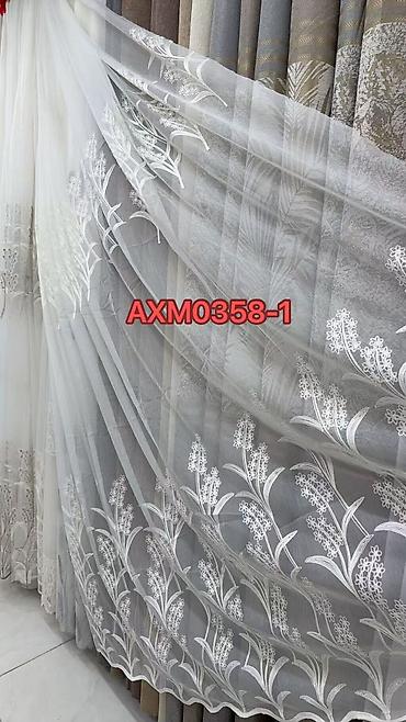 balkonlar: Model 0065 tül pərdə kumaşı - Material: şəffaf, yüngül tull tül - — 7