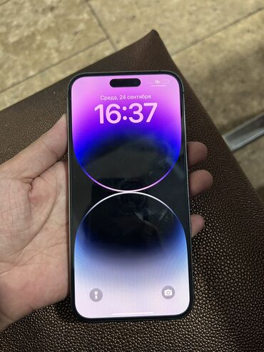 телефон ультра: IPhone 14 Pro Max, Колдонулган, 128 ГБ, Deep Purple, 80 %