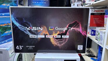 Телевизоры: Телик Телевизор Ясин 43G11 Андроид гарантия 3 года, доставка — 21