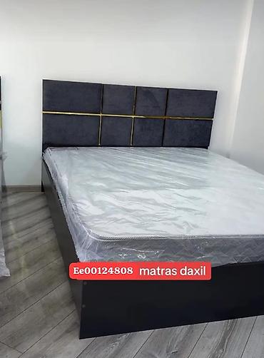 Çarpayılar: Yataq dəsti – müxtəlif modellər - Yumşaq başlıqla, müasir dizaynlı — 2