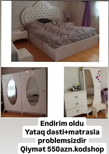 Ağ rəngdə yataq otağı dəsti. Endirim oldu. Yataq dəsti + matrasla lalafo.az -da Ağ rəngdə yataq otağı dəsti. Endirim oldu. Yataq dəsti + matrasla