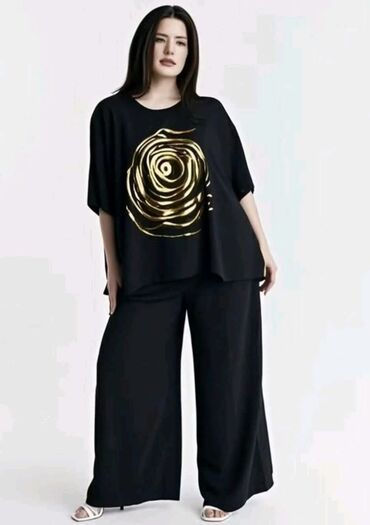 Kompleti: XL (EU 42), 2XL (EU 44), 3XL (EU 46), Sa ilustracijom, bоја - Crna