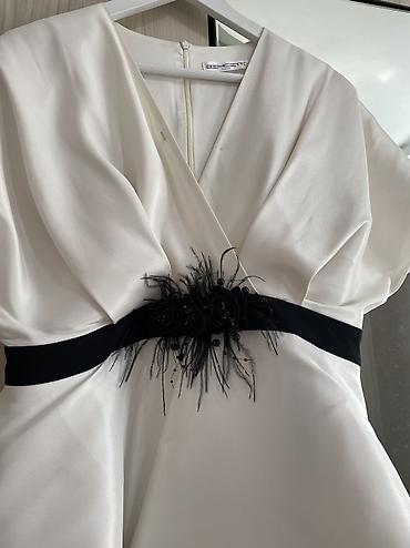 Вечерние платья: Вечернее платье, Пышное, Длинная модель, Атлас, С рукавами, Камни, M — 15