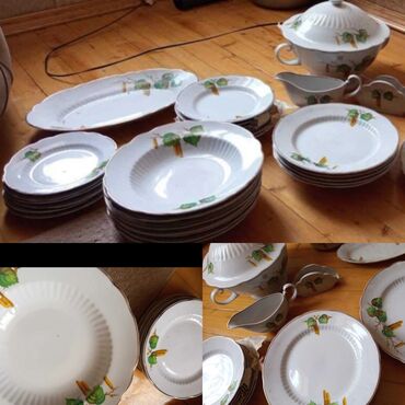 Nahar dəstləri və servizlər: Nahar dəsti, rəng - Ağ, Farfor, 6 nəfərlik — 7