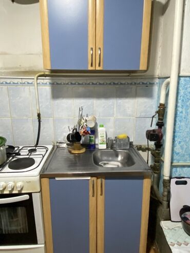 жумуртка индук: Ашкана гарнитуру, Колдонулган, түсү - Көк, ДСП