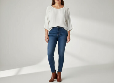 eleganckie bluzki damskie plus size: Bluzka damska, rozmiar 3XL