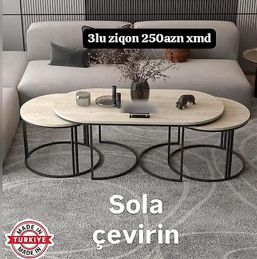 döş stolu: Oval masa, Açılmayan, Təkərsiz, Türkiyə, Zəmanətsiz — 1