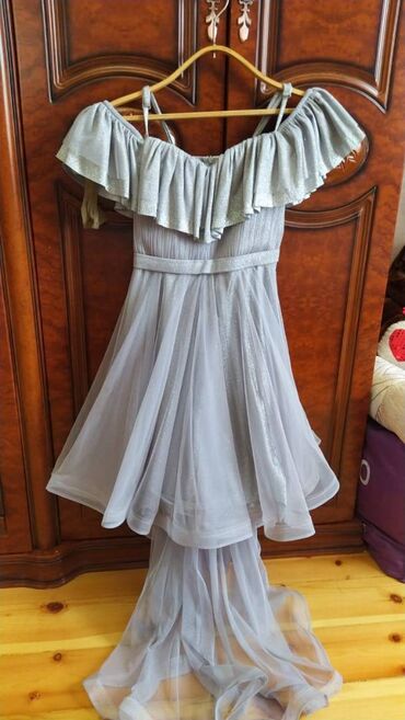 белое платье: Детское платье цвет - Серебристый
