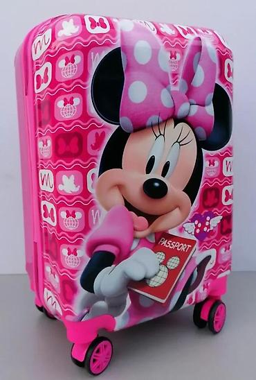 Rančevi, torbe i koferi: Dečji kofer sa likom Minnie Mouse - Dizajn: jarko roze sa motivom — 7