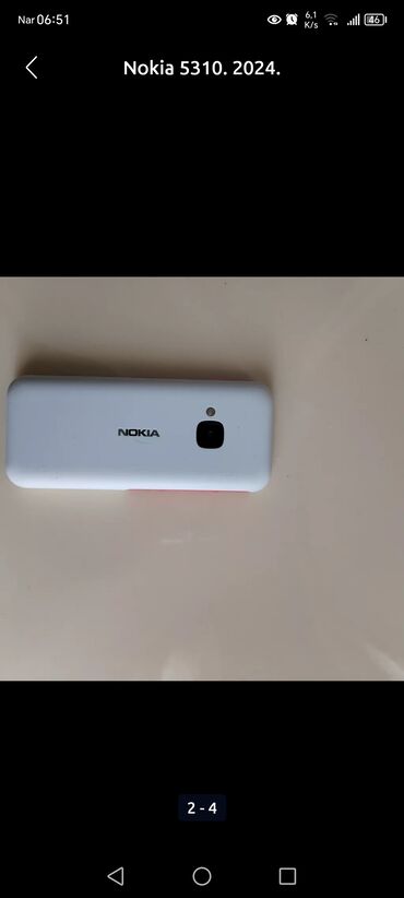 telefon kabrolari sifaris: Nokia 5310, < 2 GB Memory Capacity, rəng - Ağ, Düyməli