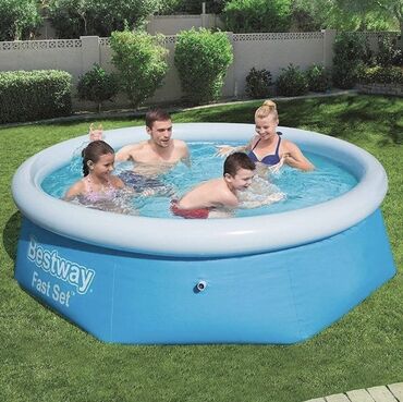 воздушный бассейн: Надувной бассейн Bestway 57265 / 57008 Fast Set отличается простотой