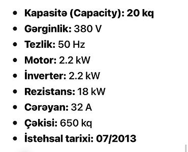 Məişət texnikası: Tolon sənaye tipli paltaryuyan maşın - Marka/model: Tolon, TWE — 5