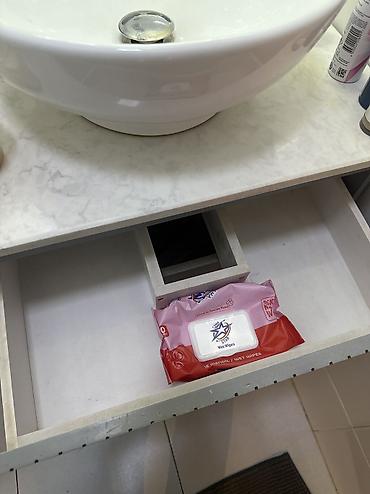 hamam dizaynlari: Hamam üçün asma lavabo dolabı və üst qab-lavabo dəsti - Dizayn — 4