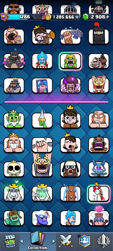 Kolleksiya kartları: Clash Royale oyun hesabı salam aleykum hesab normal hesabdı içinde 15 — 5