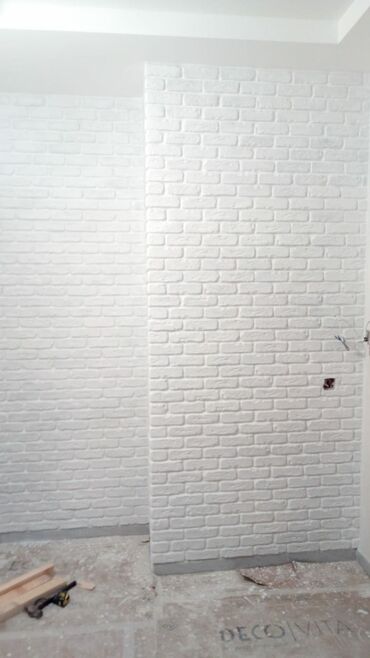 metbex moykası: Ağ dekorativ kərpic panellər – interyer üçün - Material: yüngül