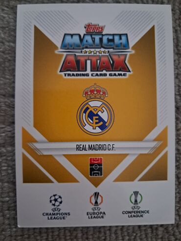 мяч лиги чемпионов: Коллекционная карточка Topps Match Attax — Real Madrid C.F. / Kylian