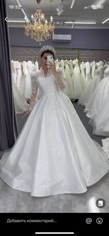 прокат плат: Свадебное платье, Пышная модель, 38 (XXS)