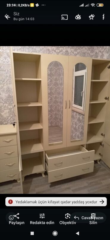 Dolablar: Yeni, Açılan, 4 qapılı Düz dolab, Qarderob, paltar dolabı, Azərbaycan — 15