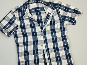 Shirts: Shirt 14 years, condition - Very good, pattern - Cell, color - Blue