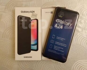 samsung ucun telefon zengleri: Samsung Galaxy A24 4G, 128 GB, rəng - Qara, Barmaq izi, İki sim kartlı