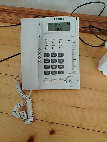 telefon ekran: LEBOSS 6018 masaüstü telefon - Rəqəmsal ekran: tarix, saat və zəng — 2