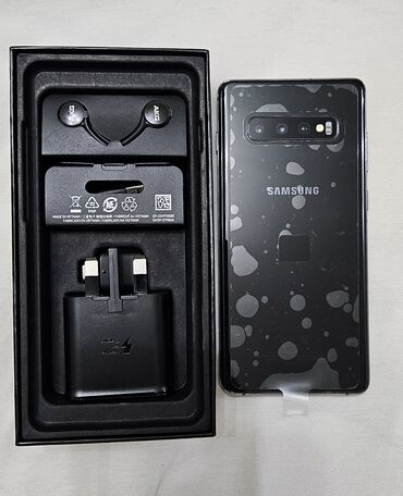 Samsung: Samsung Galaxy S10 Plus, 128 GB, rəng - Qara, Sensor, Barmaq izi, Simsiz şarj