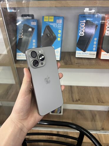 iphone 12 pro коробка: IPhone 15 Pro Max, 256 ГБ, Natural Titanium, Коргоочу айнек, Каптама, Куту, 87 %