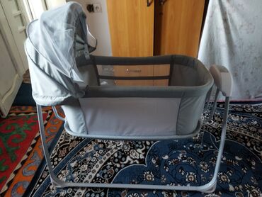 светящаяся гирлянда на батарейках: Люлька, Б/у, Качалка, Металл, цвет - Серый