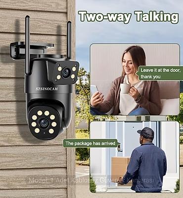 Фото и видеокамеры: SZSINOCAM Wi‑Fi Təhlükəsizlik Kamerası – Dual lens və dual ekran — 4