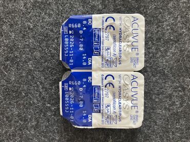 Eynəklər: 1 cüt Acuvue Oasys with Hydraclear Plus kontakt linzaları -7 satılır